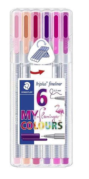 Staedtler Fineliner Triplus 0,3 mm flamingo ASS (6)